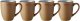 Bitz Zestaw kubków 300ml 4szt. Wood/Ocean Stoneware 28084 1