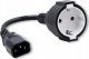 Qoltec Adapter IEC 320 C14 / SCHUKO | 0.15m 1