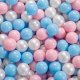 KiddyMoon KiddyMoon Plastikowe piłeczki 7cm babyblue-pudrowy róż-perła 50 Zabawka zestaw kulek 2