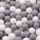 KiddyMoon KiddyMoon Plastikowe piłeczki 7cm biały-szary 50 Zabawka zestaw kulek 2