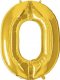 Springos Balon na urodziny cyfra 0 foliowy 40 cm złoty UNIWERSALNY 1