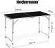 Heckermann Stół składany 120x60cm Czarny + 4x Taboret 3