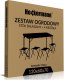 Heckermann Stół składany 120x60cm Czarny + 4x Taboret 8