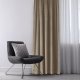 Homede Homede Zasłona VILA velvetowa na srebrnych przelotkach 265x245 beżowa 4