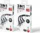 Kabel USB Wekome USB-A - USB-C + microUSB + Lightning 1.2 m Szary (WK-WDC-119_SILVER) 2