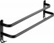 Aptel Stalowy Wieszak na Ręczniki Łazienkowy w stylu Loft 60x11cm czarny mat AG988 2