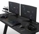 Biurko SENSE7 Nomad Cybernetic Czarne 140 cmx60 cm 140x60 cm 7