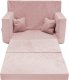 Blomster Rozkładana sofa piankowa dziecięca pudrowy róż 2