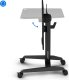 Biurko SENSE7 biurko mobilne Czarne 70 cmx52 cm czarny 5