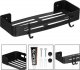 Springos Półka łazienkowa pod prysznic 32x12 cm ze stali nierdzewnej czarna UNIWERSALNY 10