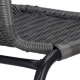 Springos Krzesło ogrodowe, plecione na taras metalowe szare wys. 73 cm UNIWERSALNY 3