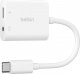 Belkin Rockstar Adapter USB-C na 3.5mm Audio + USB-C 60W, biały 1