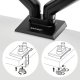SENSE7 Uchwyt biurkowy na 2 monitory 17"-32" HANG DOUBLE 5