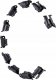 HMS HHW11 PLUS SIZE HULA HOP BLACK Z WYPUSTKAMI I OBCIĄŻNIKIEM 14
