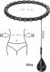 HMS HHW11 PLUS SIZE HULA HOP BLACK Z WYPUSTKAMI I OBCIĄŻNIKIEM 17