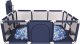 Selonis Boisko BO-100X z piłeczkami 6cm granatowy: babyblue-niebieski-perła 180x122x62/900piłek Zabawka kojec 2
