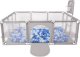 Selonis Boisko BO-100X z piłeczkami 6cm szary: niebieski-babyblue-perła 180x122x62/900piłek Zabawka kojec 1