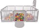 Selonis Boisko BO-100X z piłeczkami 6cm szary: żółty-zielony-niebieski-czerwony-pomarańcz 180x122x62/900piłek Zabawka kojec 1