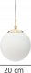 Atmosphera Okrągła lampa wisząca DRIS, biała kula, Ø 20 cm 5