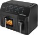Frytkownica beztłuszczowa ECG ECG AF 8300 Dual Fry Hot air fryer, 5.2 L + 3.1 L, temperature setting 80-200 °C, 60 min timer 5