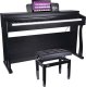 V-Tone V-TONE ŁAWA 1 BK ława do pianina fortepianu CZARNA 6