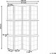 Beliani 4-panelowy składany parawan pokojowy drewniany 170 x 120 cm czarny GOMAGOI 3