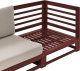 Beliani Sofa ogrodowa drewniana 2-osobowa mahoniowy brąz TRANI 3