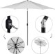 Springos Parasol ogrodowy łamany 300 cm duży z korbką na balkon, taras jasnoszary UNIWERSALNY 6