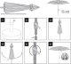 Springos Parasol ogrodowy łamany 300 cm duży z korbką na balkon, taras jasnoszary UNIWERSALNY 7