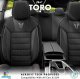 AMiO Komplet pokrowców na fotele samochodowe OTOM TORO 902 BLACK/SMOKED NZ 2