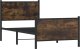 vidaXL Rama łóżka z wezgłowiem i zanóżkiem, przydymiony dąb 80x200 cm 2