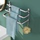 Aptel Metalowy WIESZAK na Ręczniki Łazienkowy w stylu Loft 48,5x28cm srebrny AG988C 2