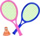 Jokomisiada Zestaw sportowy 3w1 Siatka do siatkówki, Piłka Badminton, dysk SP0772 4