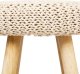 Atmosphera Taboret tapicerowany w stylu retro, kremowy, 43 x 32 cm 6