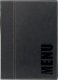 Securit Menu Kortholder A5 25x19 cm Securit Trendy viser 4 A5 sider Læderomslag Sort,10 stk/krt 2