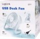 Wentylator USB LogiLink USB wentylator biurkowy 6'' biały 5