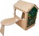 Ikonka Domek ogrodowy drewniany stolik tablica kredowa 86 x 137 x 105 cm 8