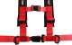 SLIDE_F Pasy sportowe SLIDE 4p 2" Red Homologacja E4 2