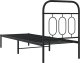 vidaXL vidaXL Metalowa rama łóżka z wezgłowiem, czarna, 75x190 cm 6