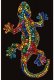 DIAMOND DOTZ Haft diamentowy Diamond Dotz Gekko paua Jaszczurka 29x43cm DDK6002 2