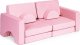 Ecotoys Sofa składana modułowa dla dzieci duża 2 osobowa DIY 10 miękkich poduch - różowa ECOTOYS 3