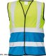 CERVA LYNX DUO - kamizelka odblaskowa KOLOROWA z kontrastowym kolorem u dołu - żółty/czerwony 2XL 2