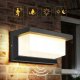 Kinkiet LVT LVT Lagos 7925 kinkiet lampa ścienna ogrodowa IP54 1x12W LED 4000K 840lm z czujnikiem ruchu czarny/biały 12
