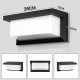Kinkiet LVT LVT Lagos 7925 kinkiet lampa ścienna ogrodowa IP54 1x12W LED 4000K 840lm z czujnikiem ruchu czarny/biały 22