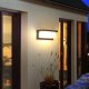 Kinkiet LVT LVT Lagos 7925 kinkiet lampa ścienna ogrodowa IP54 1x12W LED 4000K 840lm z czujnikiem ruchu czarny/biały 27
