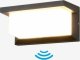 Kinkiet LVT LVT Lagos 7925 kinkiet lampa ścienna ogrodowa IP54 1x12W LED 4000K 840lm z czujnikiem ruchu czarny/biały 7