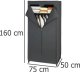 Alpina Szafa tekstylna DEEP BLACK, składana garderoba, 160x75x50cm, WENKO 2