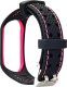 Braders Opaska / Pasek Lifestyle Braders do Xiaomi Mi Band 7 czarno-różowa 2