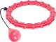 Rebel Smart Hula Hop odchudzające koło z wypustkami i obciążeniem 50cm, różowe, REBEL ACTIVE 4