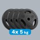 Rebel Zestaw obciążeń bitumicznych 4x5kg, otwór 31mm, talerz z uchwytami, REBEL ACTIVE 5
